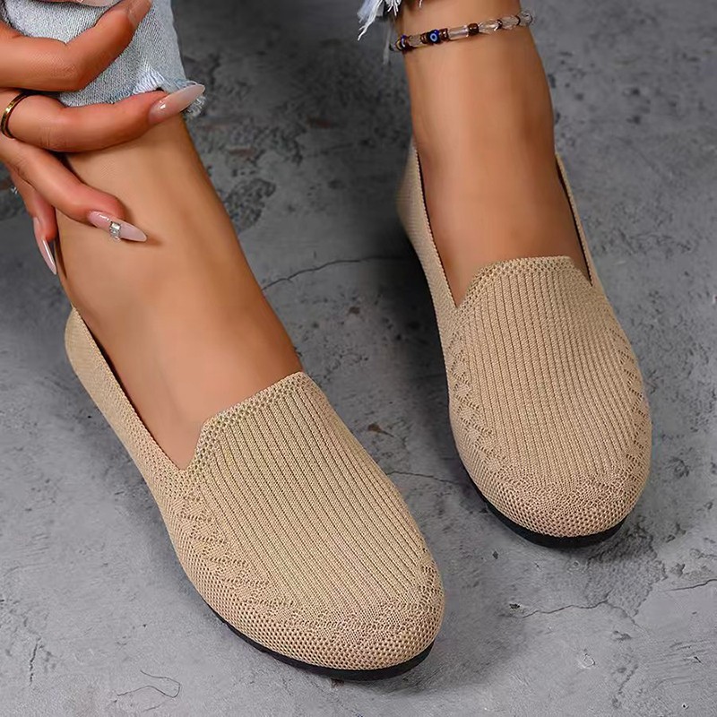 Formal Women Daily Wear Shoes - 여성용 니트 로퍼 경량 안티 슬립