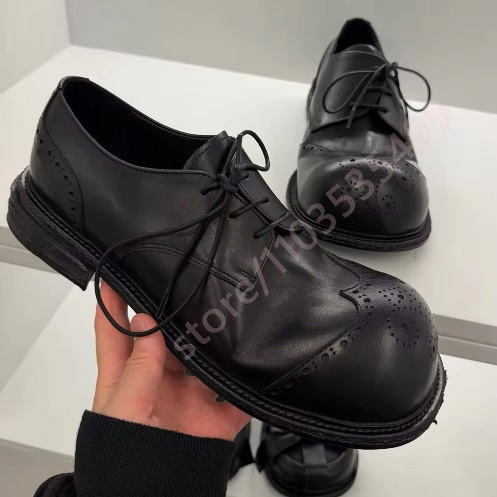 빈티지 2026 블랙 가죽 더비 슈즈 남녀 공용 레이스 - Formal Women Daily Wear Shoes 리뷰 및 가격