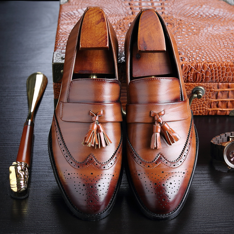 클래식 남성 가죽 태슬 로퍼 수제 슬립온 캐주얼 정장  - Formal Women Daily Wear Shoes 리뷰 및 가격