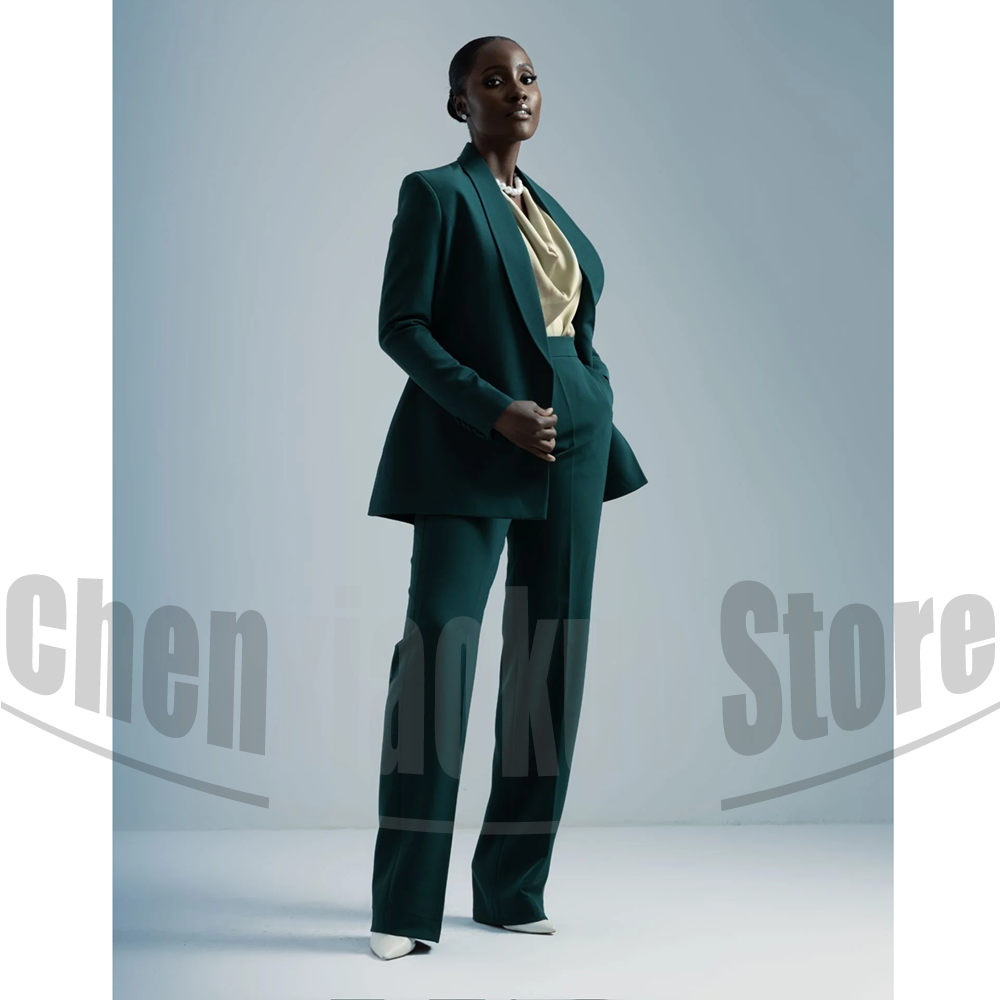 여성용 벨티드 블레이저와 와이드 레그 팬츠 투피스, 우 - Women'S Formal Wear Pants Suit 리뷰 및 가격