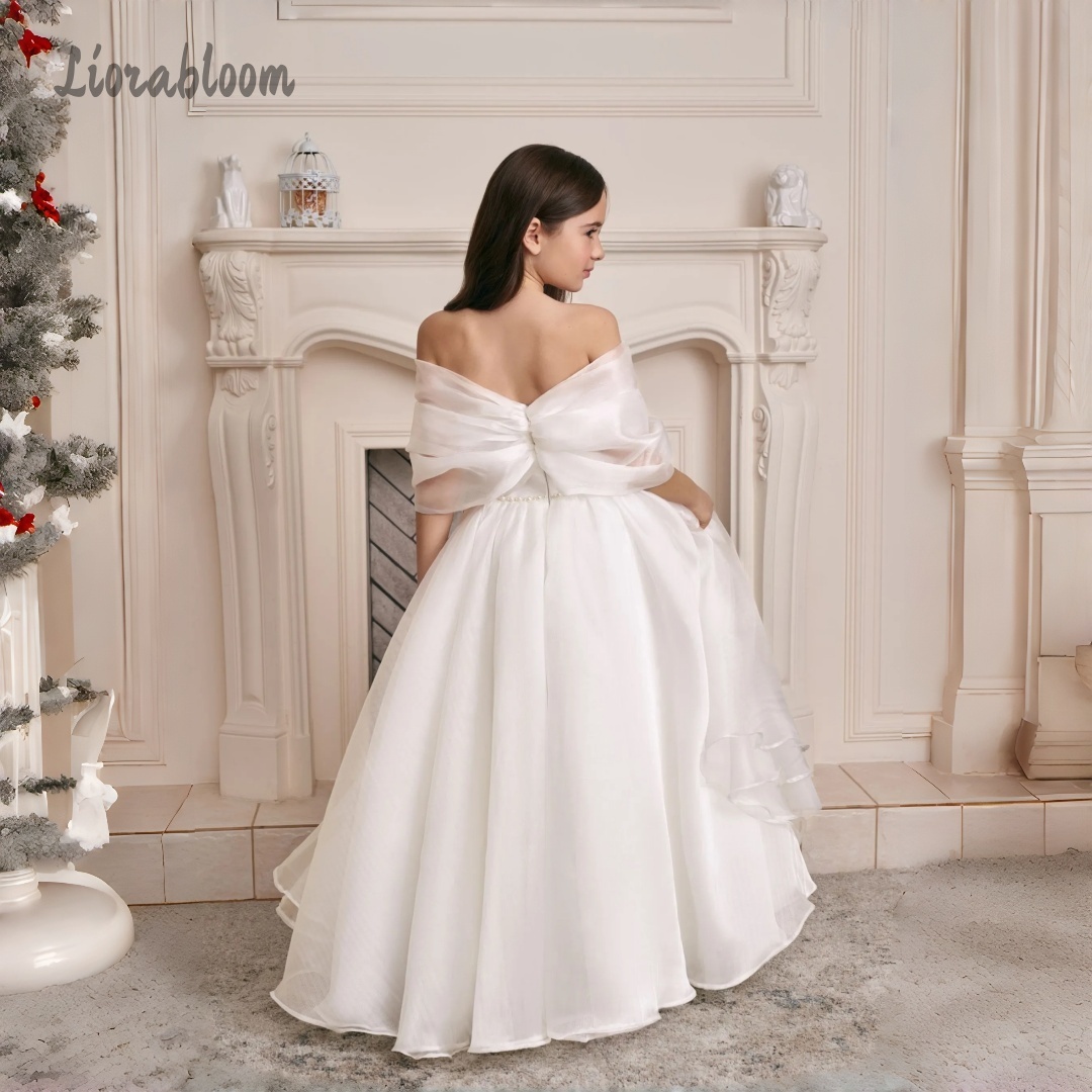 맞춤형 플라워 걸 드레스 오프숄더 스트랩리스 가운과 백 - Formal Attire Woman 리뷰 및 가격