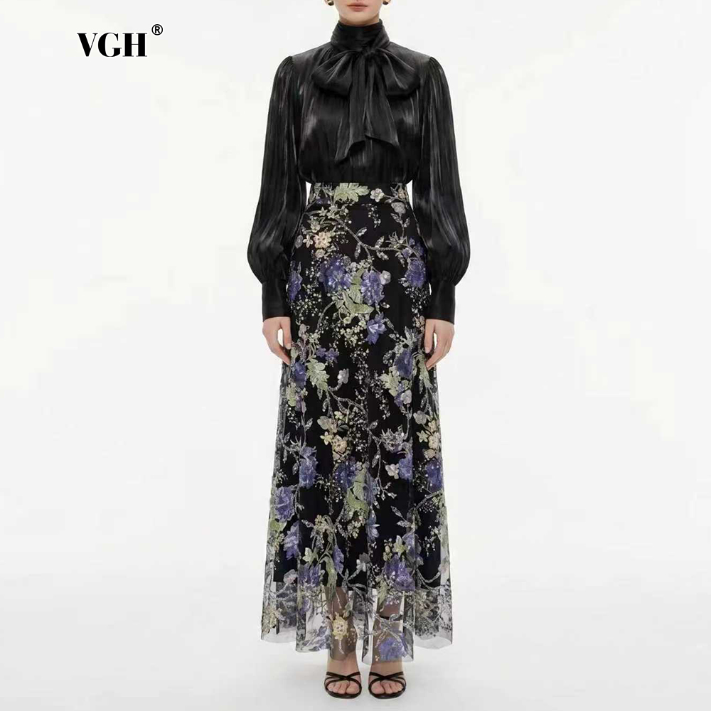 VGH 여성용 우아하고 세련된 블랙 플로럴 투피스 세트 - Women'S Formal Wear Suits 리뷰 및 가격