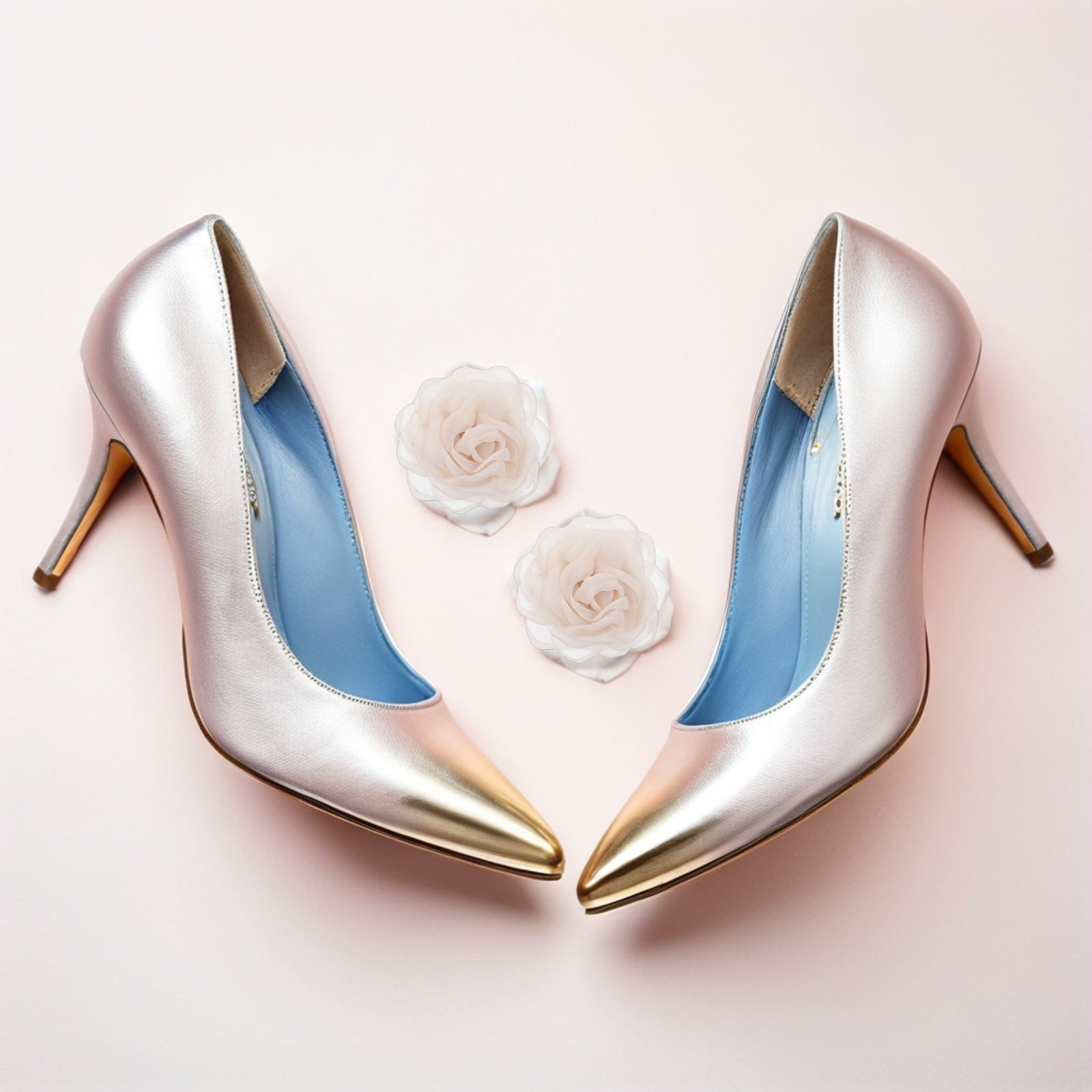 1 쌍의 탈착식 레이스 로즈 슈즈 버클 클립 여성용 꽃 - Formal Women Daily Wear Shoes 리뷰 및 가격