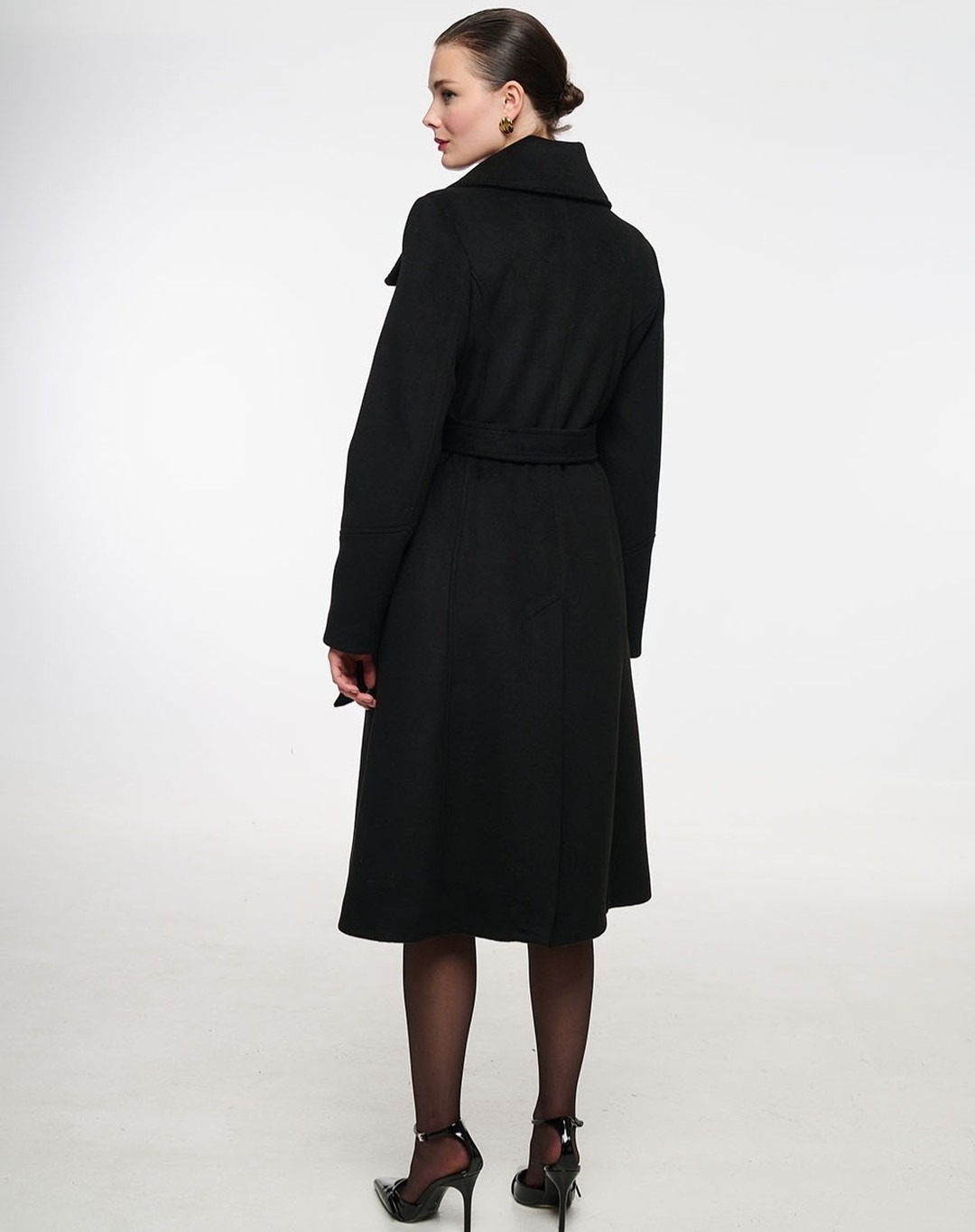 빈티지 블랙 스탠드 칼라 여성 울 코트 플러스 사이즈  - Women Formal Wear For Plus Size 리뷰 및 가격