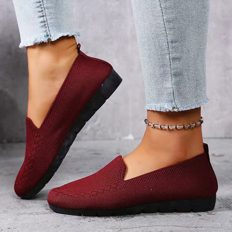 여성용 니트 로퍼 경량 안티 슬립 여성 플랫 슈즈 데일 - Formal Women Daily Wear Shoes 리뷰 및 가격