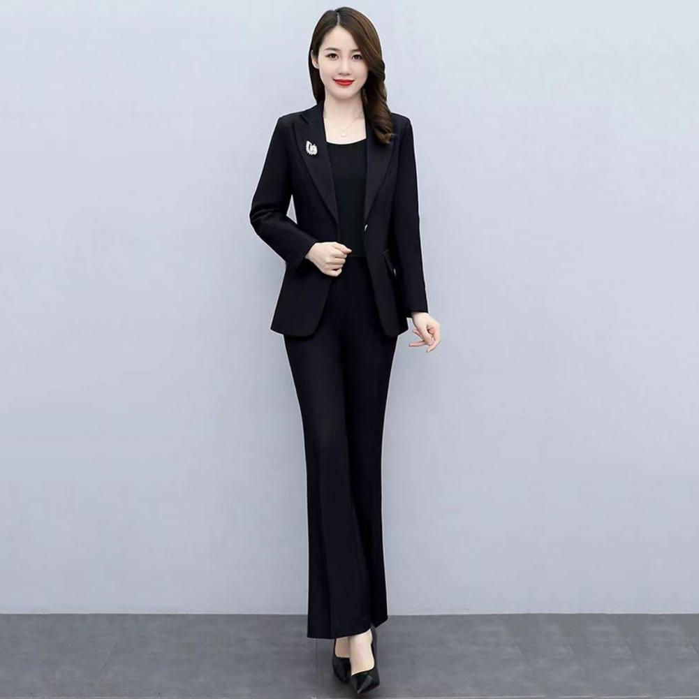 2피스/세트 여성 정장 코트 팬츠 세트 턴다운 칼라 긴 - Women'S Formal Wear Pants Suit 리뷰 및 가격