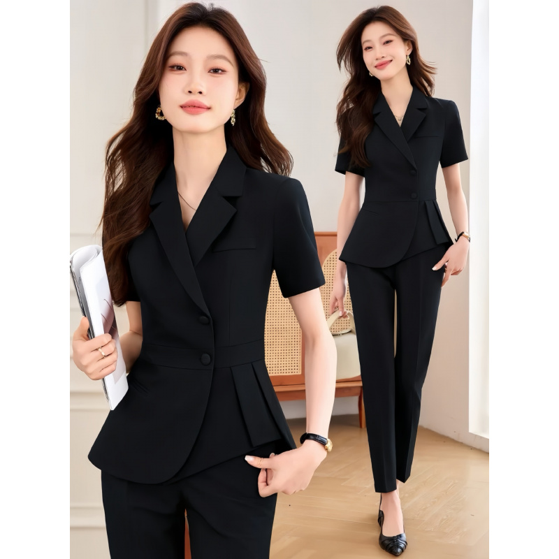 네이비 블루 여성용 얇은 전문직 정장2025신상 여름  - Women'S Formal Wear Pants Suit 리뷰 및 가격